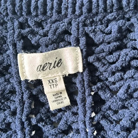 Navy blue quarter zip sweater - American Eagle - size xxs - Picture 4 of 5